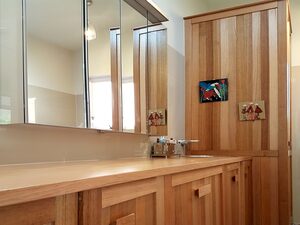 Spotted Gum Laundry | Custom Handmade by Geoff Belanger - Laundry, Cupboard, Benchtop