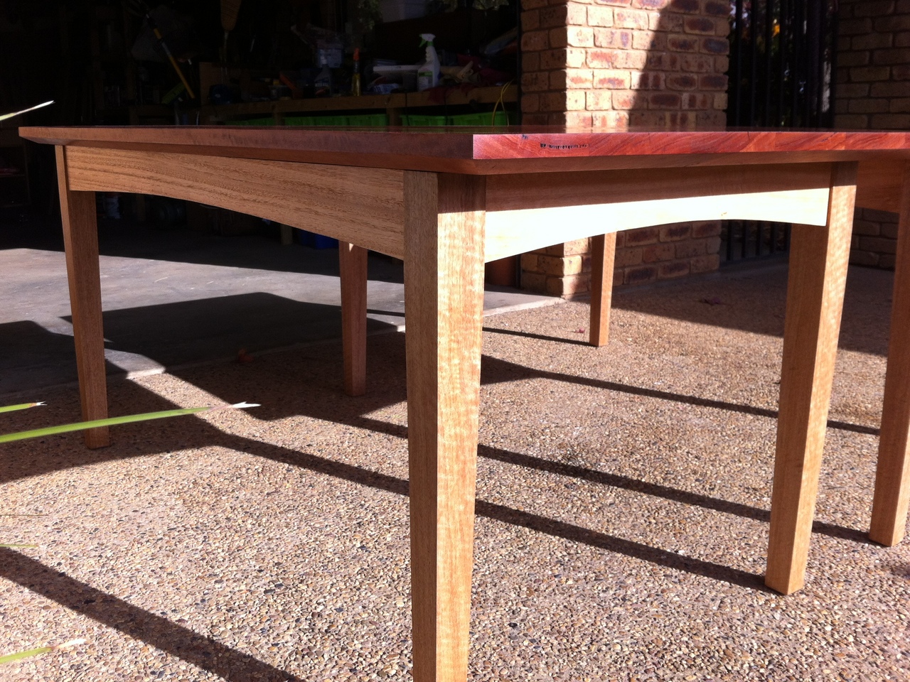 Red Gum Table with Yellow Box legs and Vic Ash rails by Andrew Blake