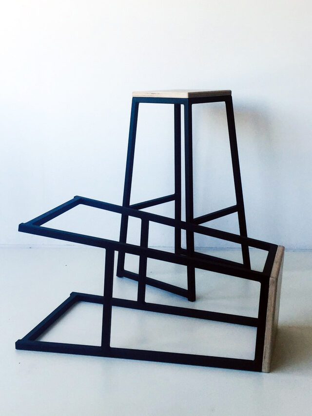  Alibi Bar Stool | Custom Handmade by Luke Rogers - Bar Stool, Seating, Metal