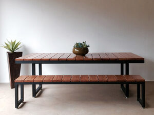 Coogee Outdoor Table | Custom Handmade by Luke Rogers - Outdoor Furniture, Table, Outdoors, Powerdercoated Steel Frame