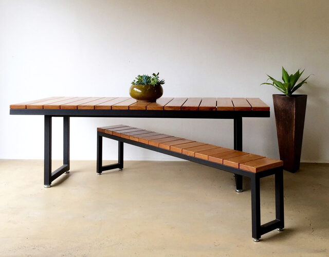 Coogee Outdoor Table | Custom Handmade by Luke Rogers - Outdoor Furniture, Table, Outdoors, Powerdercoated Steel Frame