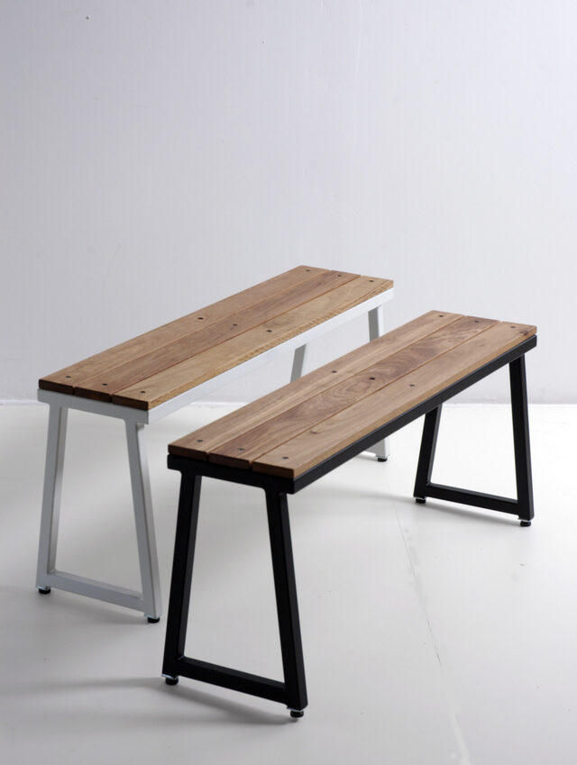 LUI Outdoor Bench Seats | Custom Handmade by Luke Rogers - Outdoor Furniture, Powdercoated Steel, Bench, Timber Bench