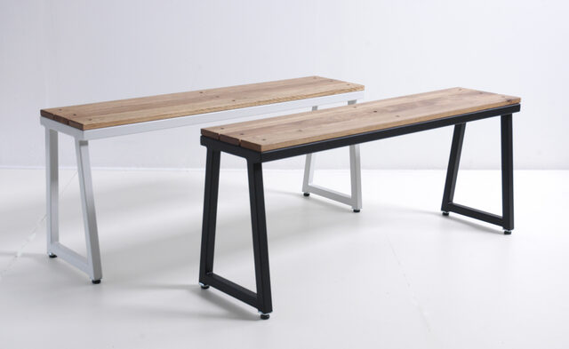 LUI Outdoor Bench Seats | Custom Handmade by Luke Rogers - Outdoor Furniture, Powdercoated Steel, Bench, Timber Bench