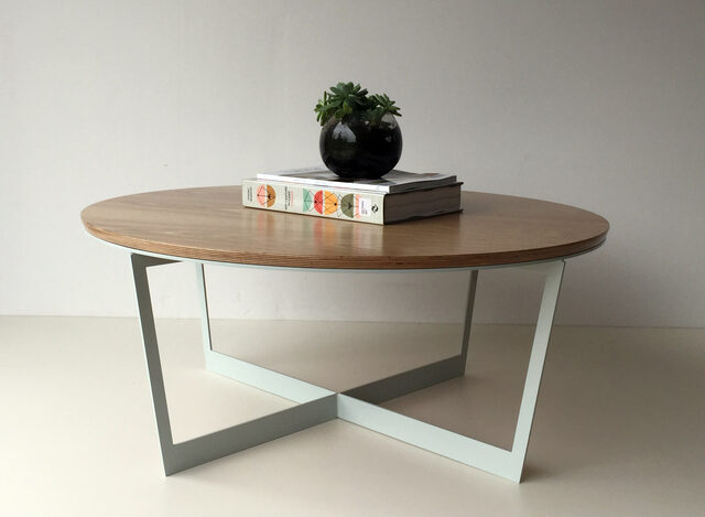Brother Lui Coffee Table | Custom Handmade by Luke Rogers - Coffee Table, American Oak, Steel Table
