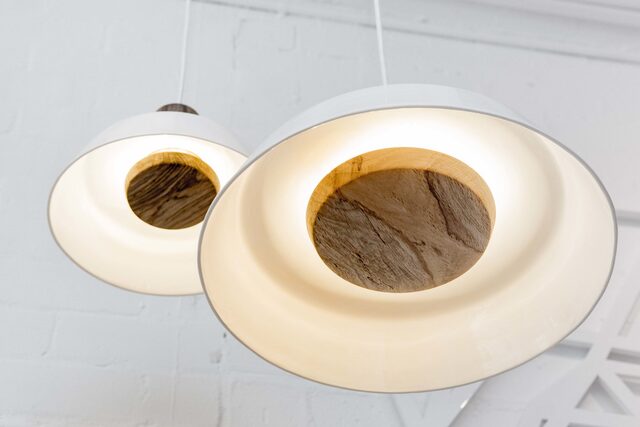 Turns Pendant | Custom Handmade by Asher Abergel - Pendant, LED, Blackwood