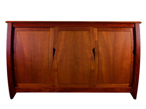Figured Sapelle, Cooktown Ironwood & Ebony Cabinet - Orb Style Wooden Cabinet | Custom Handmade by Will Marx - Desginer Wooden Cabinet, Solid Timber Cabinet, Custom Handmade Furniture, Minimalist Sideboard, Credenza, Buffet, Contemporary Furniture, Minimalist Cabinet, Home Office Furniture, Wenge Timber