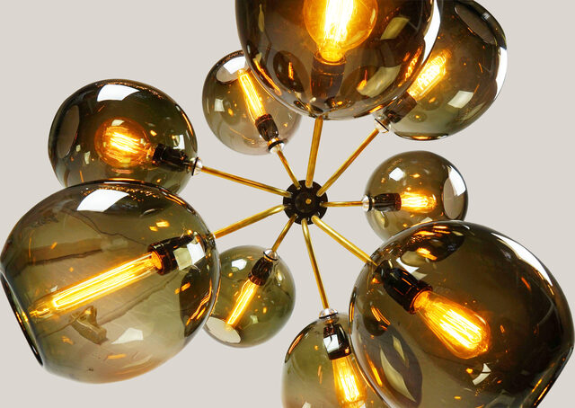 Tree of Light | Custom Handmade by ILANEL DESIGN STUDIO PTY LTD - Chandelier, Glass Shades, Glass, Brass, Custom