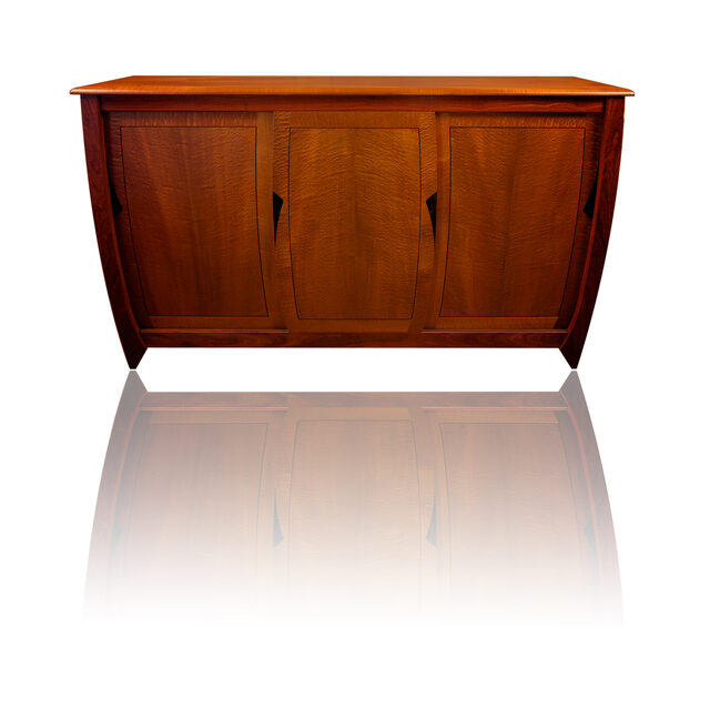 Figured Sapelle, Cooktown Ironwood & Ebony Cabinet - Orb Style Wooden Cabinet | Custom Handmade by Will Marx - Desginer Wooden Cabinet, Solid Timber Cabinet, Custom Handmade Furniture, Minimalist Sideboard, Credenza, Buffet, Contemporary Furniture, Minimalist Cabinet, Home Office Furniture, Wenge Timber