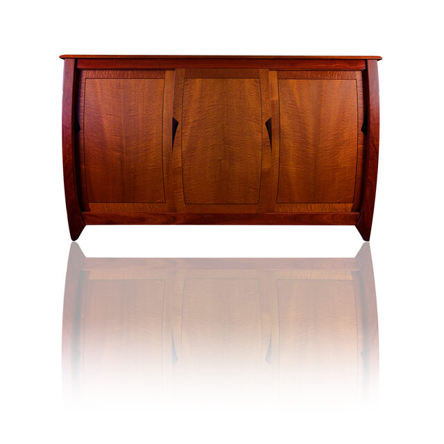 Figured Sapelle, Cooktown Ironwood & Ebony Cabinet - Orb Style Wooden Cabinet | Custom Handmade by Will Marx - Desginer Wooden Cabinet, Solid Timber Cabinet, Custom Handmade Furniture, Minimalist Sideboard, Credenza, Buffet, Contemporary Furniture, Minimalist Cabinet, Home Office Furniture, Wenge Timber