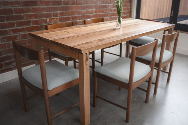 Wormy Chestnut Dovetail Table | Custom Handmade by Douglas Fir Design - Hardwood, Dining Table, Chestnut, Australian, Timber, Dovetail, Minimal, Simple, Handmade, Custom