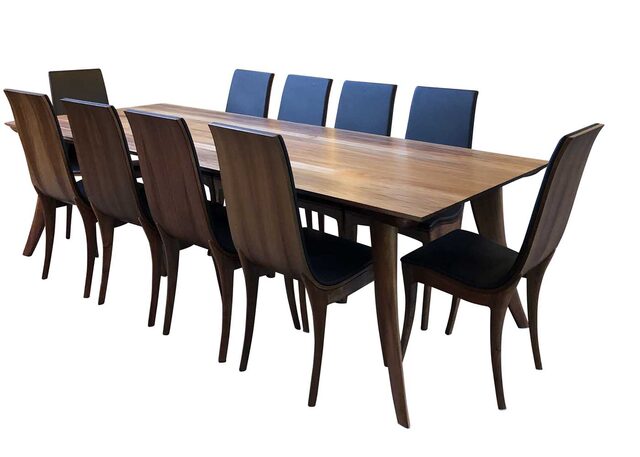 The Vine | Tasmanian Blackwood Dining Suite | Custom Handmade by Will Marx - Solid Timber, Australian Timber, Tasmanian Blackwood, Custom Made, Contemporary, Dining Suite, Dining Set, Boardroom Table, Mid Century, 8 Seater