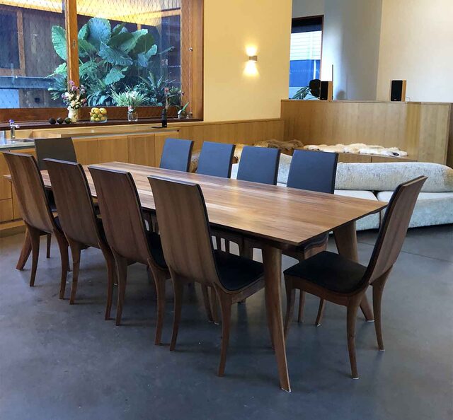 The Vine | Tasmanian Blackwood Dining Suite | Custom Handmade by Will Marx - Solid Timber, Australian Timber, Tasmanian Blackwood, Custom Made, Contemporary, Dining Suite, Dining Set, Boardroom Table, Mid Century, 8 Seater