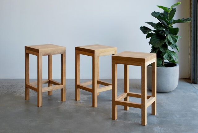 Block Stools | Custom Handmade by Raw Edge Furniture - Stools, Oak, French Oak, Bar Stool, Bench Stool, Chairs, Kitchen, Kitchen Bench