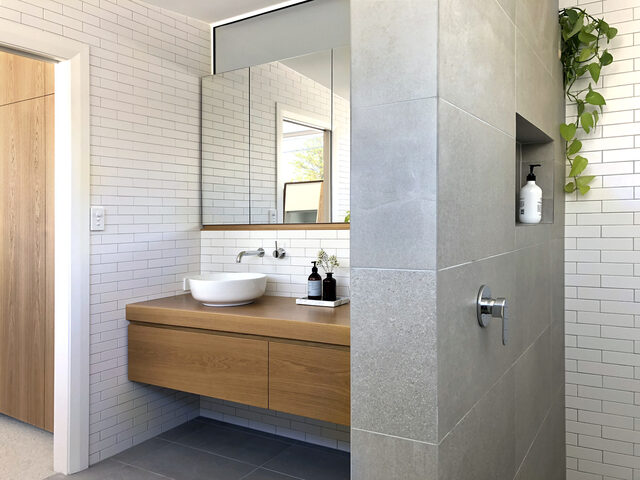Bathroom Vanity | Custom Handmade by Raw Edge Furniture - American Oak, Danish Design, Scandanavian, Mid Century, Benchseat, Bench Seat, Turned Legs, Wood Turning, Wood Turned, Oak