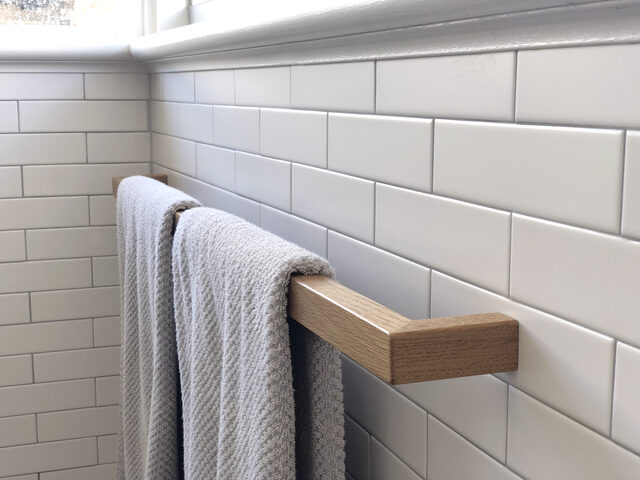 Bathroom Vanity | Custom Handmade by Raw Edge Furniture - American Oak, Danish Design, Scandanavian, Mid Century, Benchseat, Bench Seat, Turned Legs, Wood Turning, Wood Turned, Oak