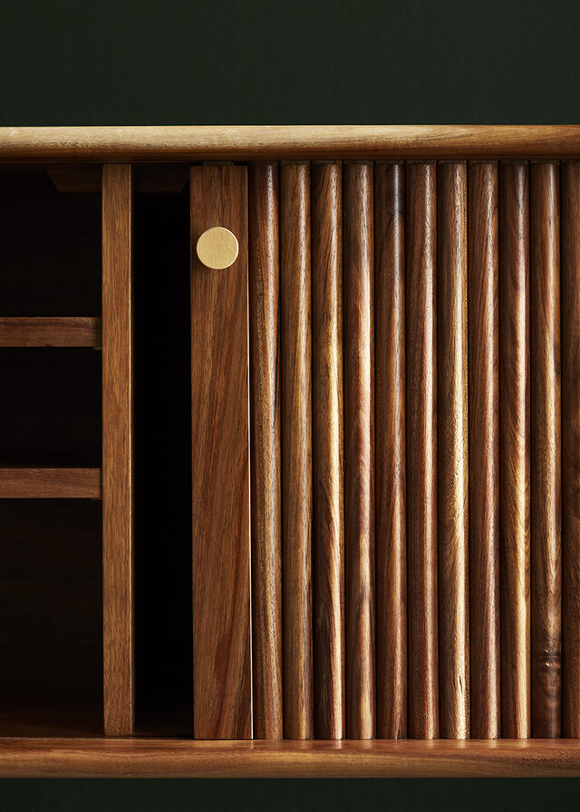 Media Cabinet | Custom Handmade by Ross Thompson - Tv Unit, Media Cabinet, Record Cabinet, Vinyl Storage, Sliding Door, Entertainment Unit, Record Collection, Mid Century, Contemporary, Modern