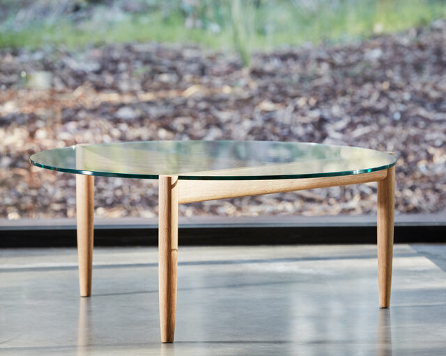 321 Coffee Table | Custom Handmade by Nathan Day Design - Coffee Table, Oak, Glass, Walnut, Black, Side Table