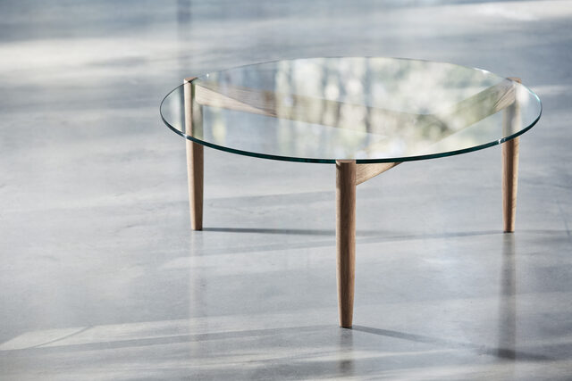 321 Coffee Table | Custom Handmade by Nathan Day Design - Coffee Table, Oak, Glass, Walnut, Black, Side Table