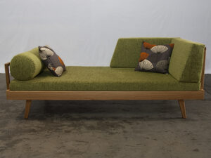 Day Bed | Custom Handmade by Andrew Gibbs - Daybed, Lounge, Couch, American Oak, Upholstery