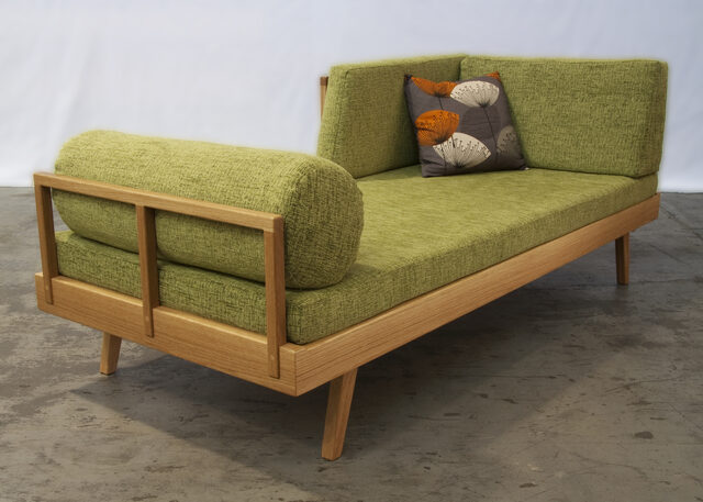 Day Bed | Custom Handmade by Andrew Gibbs - Daybed, Lounge, Couch, American Oak, Upholstery
