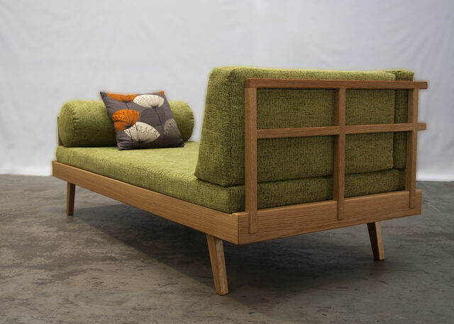 Day Bed | Custom Handmade by Andrew Gibbs - Daybed, Lounge, Couch, American Oak, Upholstery