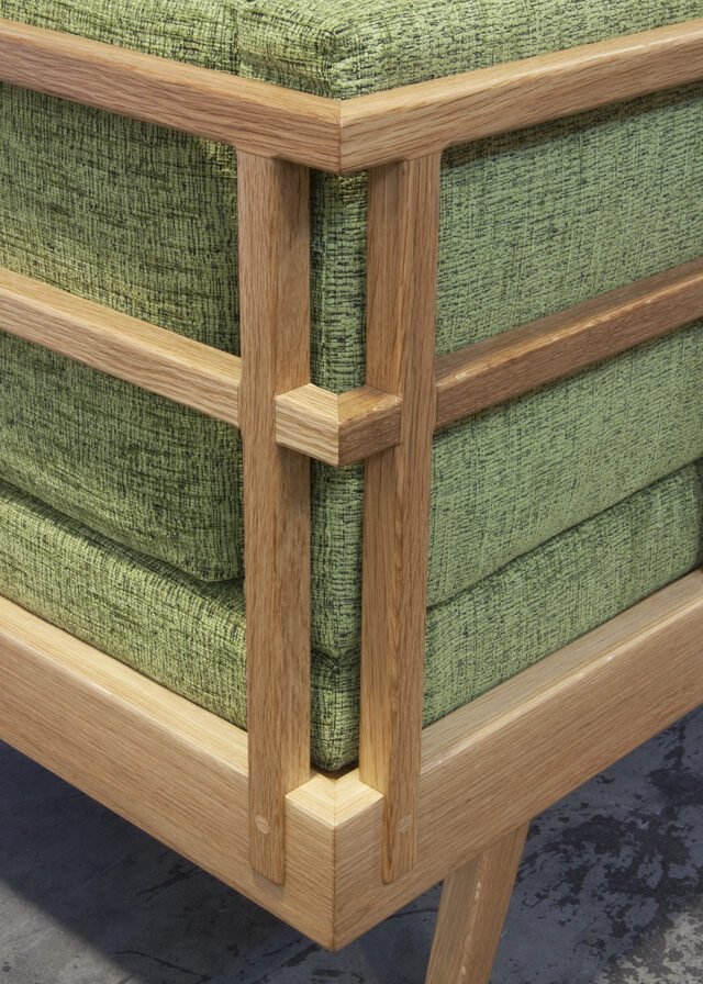 Day Bed | Custom Handmade by Andrew Gibbs - Daybed, Lounge, Couch, American Oak, Upholstery