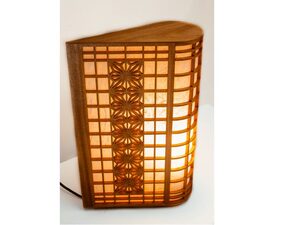 Ikebana Raindrop Lamp | Custom Handmade by Martin Jones - Light, Lamp, Bedside Light, Bedside Lamp, Kumiko, Japanese Inspired, Queensland Maple, Maple