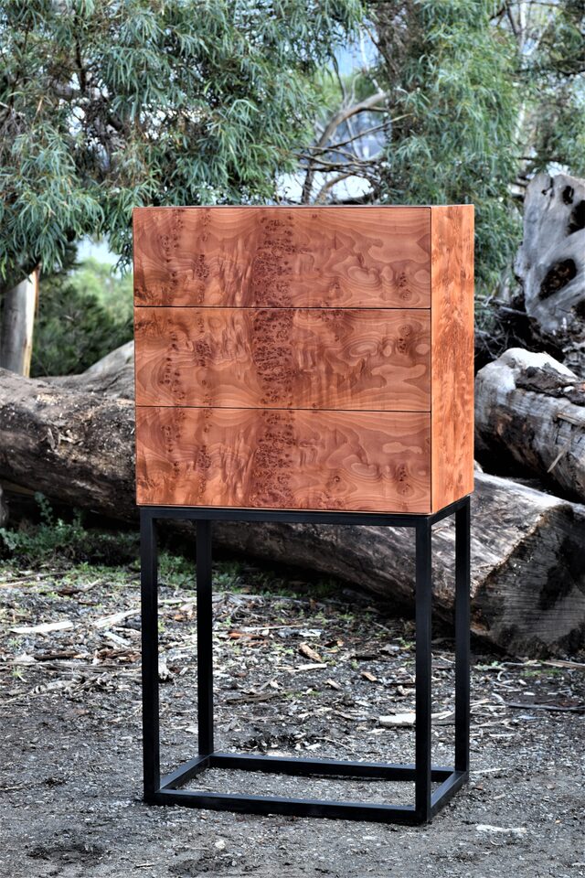 Burl Myrtle Chest of Drawers | Custom Handmade by Craig Howard & Son - Furniture, Chest Of Drawers, Handmade, Drawers