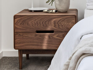 Alira Bedside | Custom Handmade by Tim Noone - Bedside, Tallboy, Oak, Custom, Table, Storage, Bedroom, Walnut