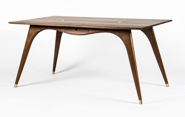 Walnut desk | Custom Handmade by Eco wood design - Desk, Contemporary, Sculpure, Drawers