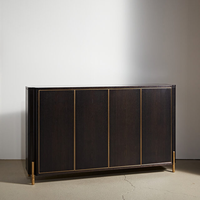 Anderson buffet | Custom Handmade by Paradox Movement - Buffet, Contemporary, Luxury, Brass, Wood, Drawers, Push To Open, Soft Close, Interior Design, Statement