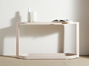 Port console in blanc finish. | Custom Handmade by Paradox Movement - Console, Halltable, Luxury, American Oak, Australian Made, Interior Styling, Wood, Solid, Sculptural