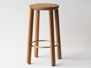Edward Bar Stool | Custom Handmade by Begbie Furniture Studio - Bar Stool, Stool, Barstool, Brass, Seating