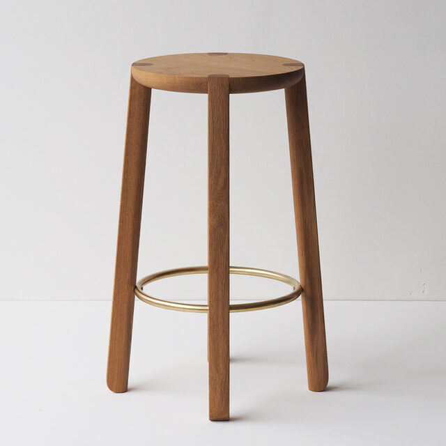Edward Bar Stool | Custom Handmade by Begbie Furniture Studio - Bar Stool, Stool, Barstool, Brass, Seating