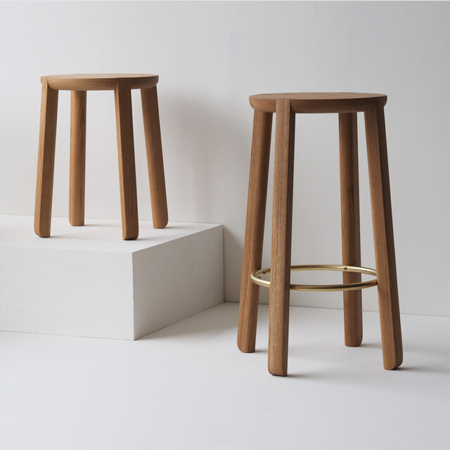 Edward Bar Stool | Custom Handmade by Begbie Furniture Studio - Bar Stool, Stool, Barstool, Brass, Seating