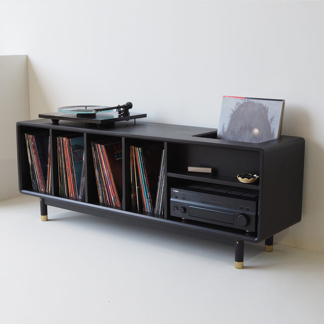 Morgan Record Cabinet | Custom Handmade by Begbie Furniture Studio - Record Cabinet, Record Storage, Vinyl, Audiophile, Hifi, Storage, Bookshelf, Entertainment, Credenza
