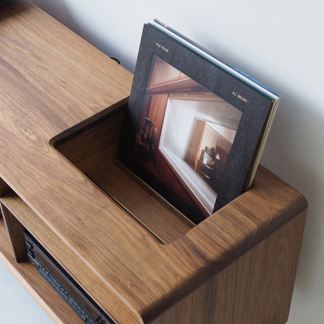 Morgan Record Cabinet | Custom Handmade by Begbie Furniture Studio - Record Cabinet, Record Storage, Vinyl, Audiophile, Hifi, Storage, Bookshelf, Entertainment, Credenza