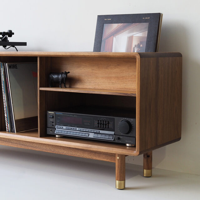 Morgan Record Cabinet | Custom Handmade by Begbie Furniture Studio - Record Cabinet, Record Storage, Vinyl, Audiophile, Hifi, Storage, Bookshelf, Entertainment, Credenza