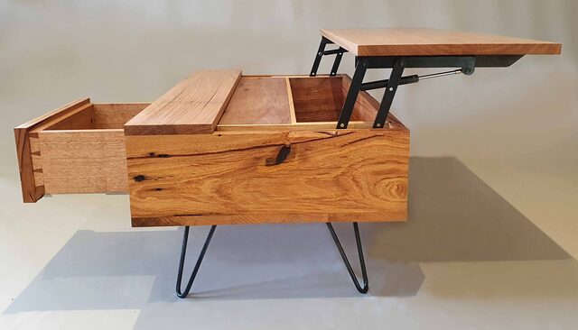 Coffee Table with Extension & Storage  | Custom Handmade by Lloyd Green - Coffee Table