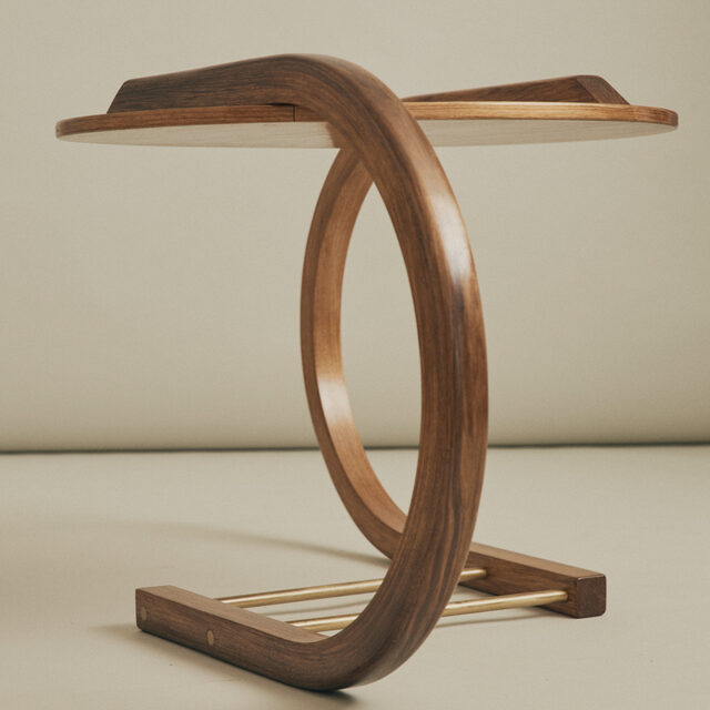 Jupiter Coffee Table | Custom Handmade by Fable Furniture - Coffee Table, Side Table, Steam Bent, Brass