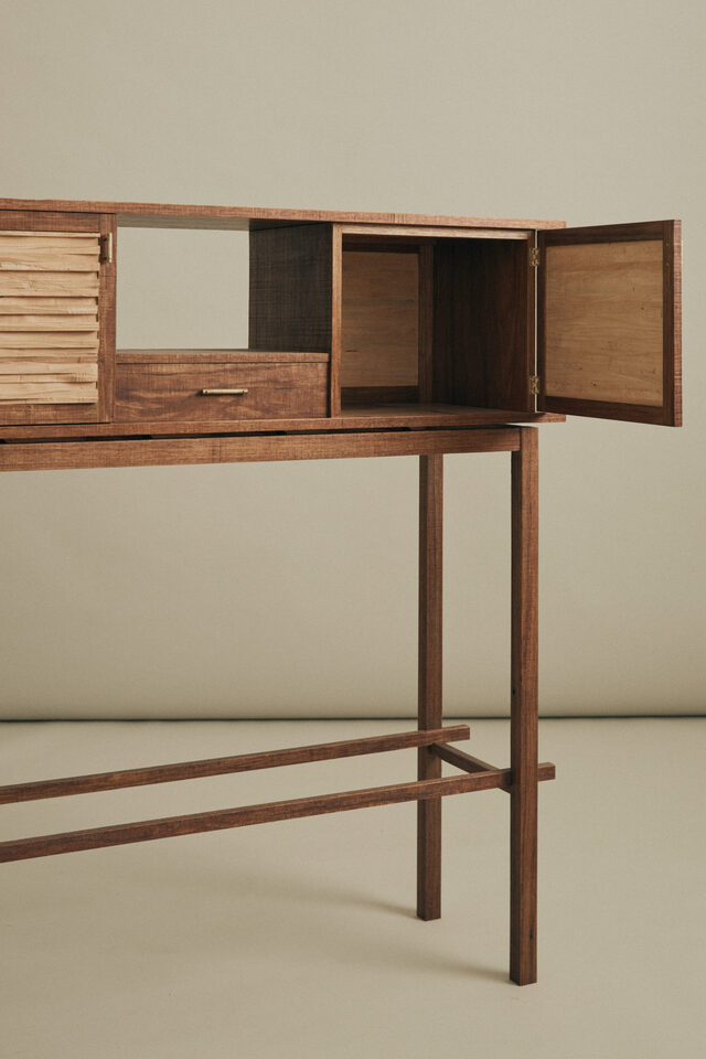 Kindle Cabinet | Custom Handmade by Fable Furniture - Textured, Rived, Tea Cabinet, Display Cabinet, Hallway Cabinet