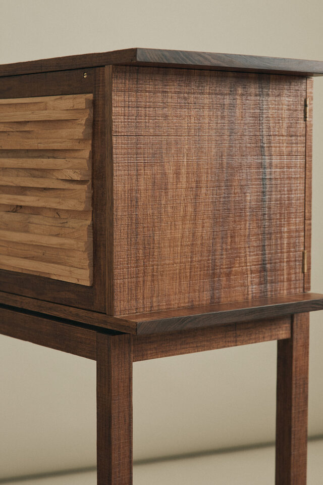 Kindle Cabinet | Custom Handmade by Fable Furniture - Textured, Rived, Tea Cabinet, Display Cabinet, Hallway Cabinet