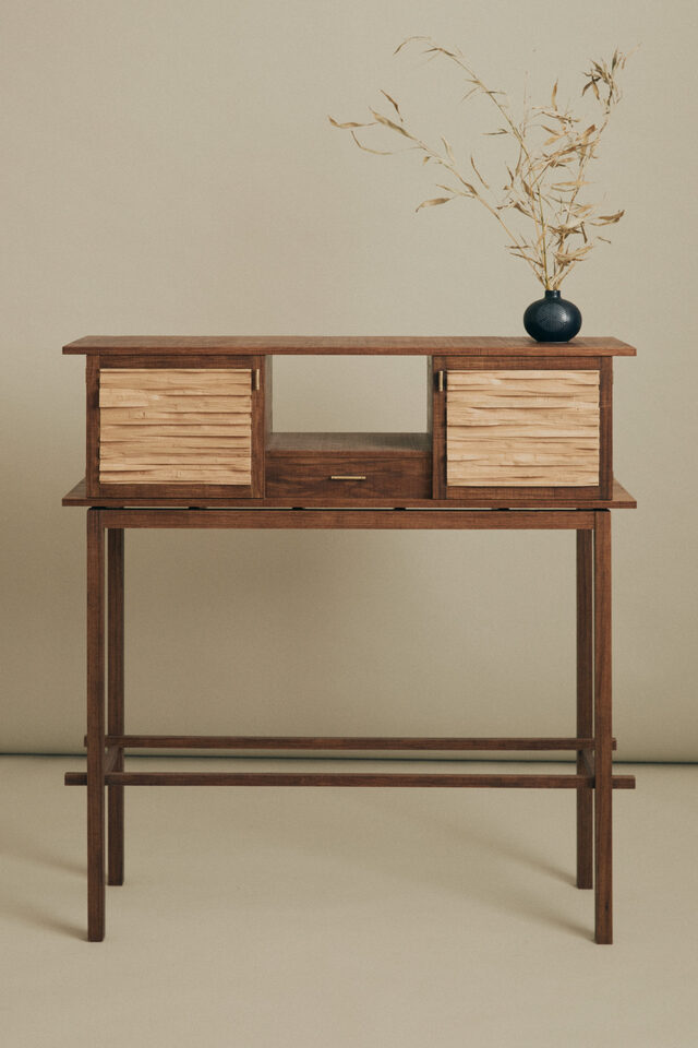 Kindle Cabinet | Custom Handmade by Fable Furniture - Textured, Rived, Tea Cabinet, Display Cabinet, Hallway Cabinet