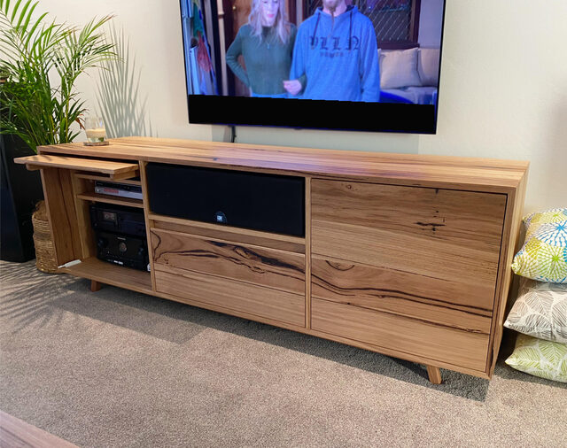 Entertainment Units | Custom Handmade by Pete Sutherland - TV Unit, Entertainment Unit, Console, Inner West, Blackbutt, Spotted Gum