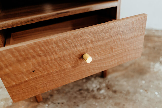 Maali - Bedside Tables | Custom Handmade by Pete Sutherland - Bedside Table, Bedroom Decor, Spotted Gum, Inner West, Sydney