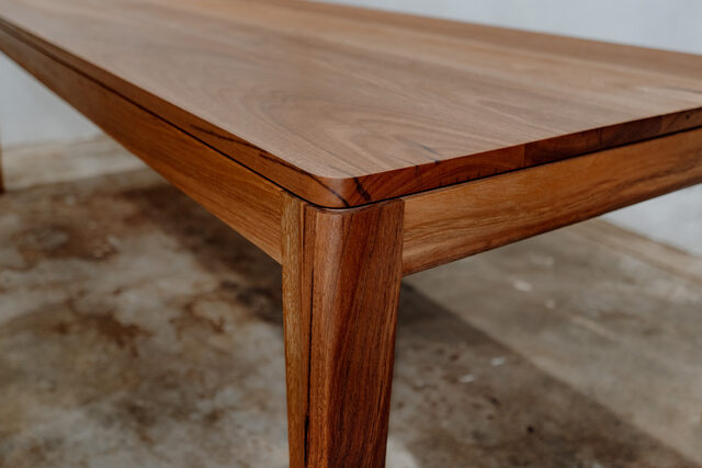 Euroka - Dining table | Custom Handmade by Pete Sutherland - Spotted Gum, Inner West, Sydney, Dining Table, Mid Century, Blackbutt