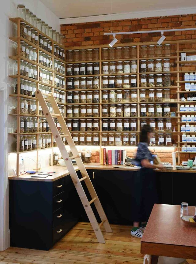 Herbal Dispensary  | Custom Handmade by Like Butter - Shelves, Library, Plywood, Local, Hoop Pine, Medical, Herbal, Dispensary, Organisation, Jar Storage
