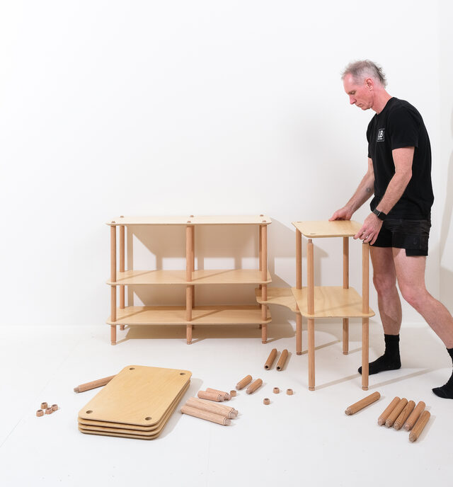 Custom KittaParts | Custom Handmade by Like Butter - Storage, Shelving System, Modular, Flexibility, Sustainability, Local, Easy Assembly, Plywood, Australian Timber