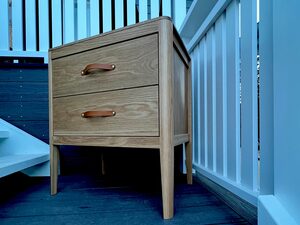 Oak Bedside Table | Custom Handmade by Woodmen Timberworks  - Bedside Tables, Oak