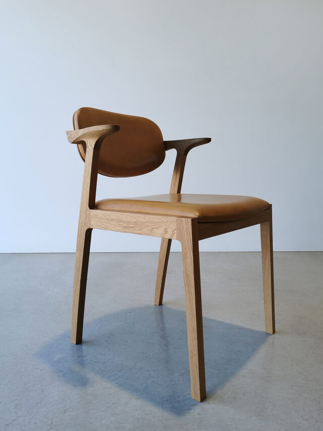 Kinross Chair | Custom Handmade by Nathan Day Design - Light Weight, Solid Timber, Dining Chair, Leather